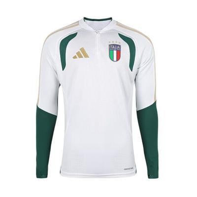 Cupa Mondială Italia Versiune Jucător Tricou Fotbal cu Fermoar pe Jumătate și Mânecă Lungă Topuri Bărbați JZ9367
