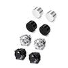 Zirconia Magnetic Ear Clips | No Piercing Faux Stud Earrings for Couples In Stainless Steel