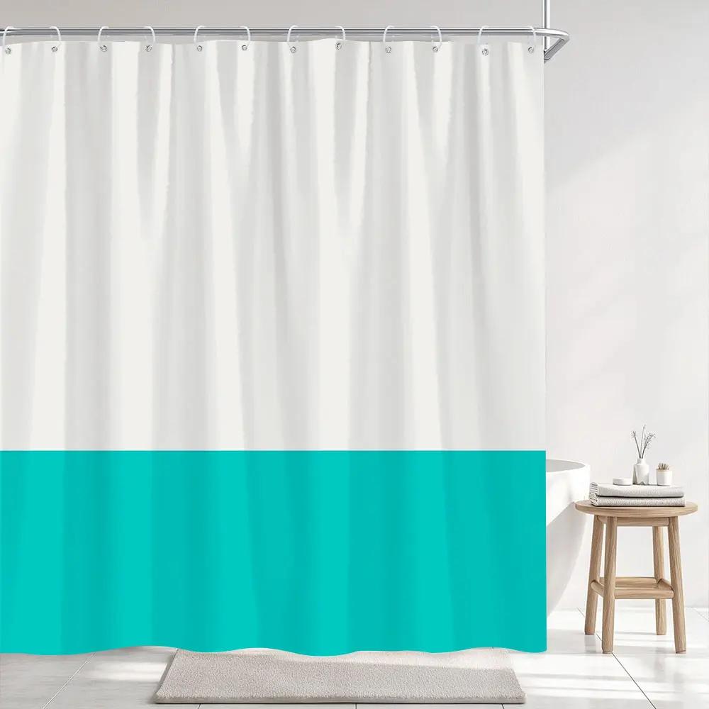 Abstract Geometric Lines Shower Curtain Simple Modern Style Striped Printed Polyester Fabric Shower Curtains Bathroom Decoration
