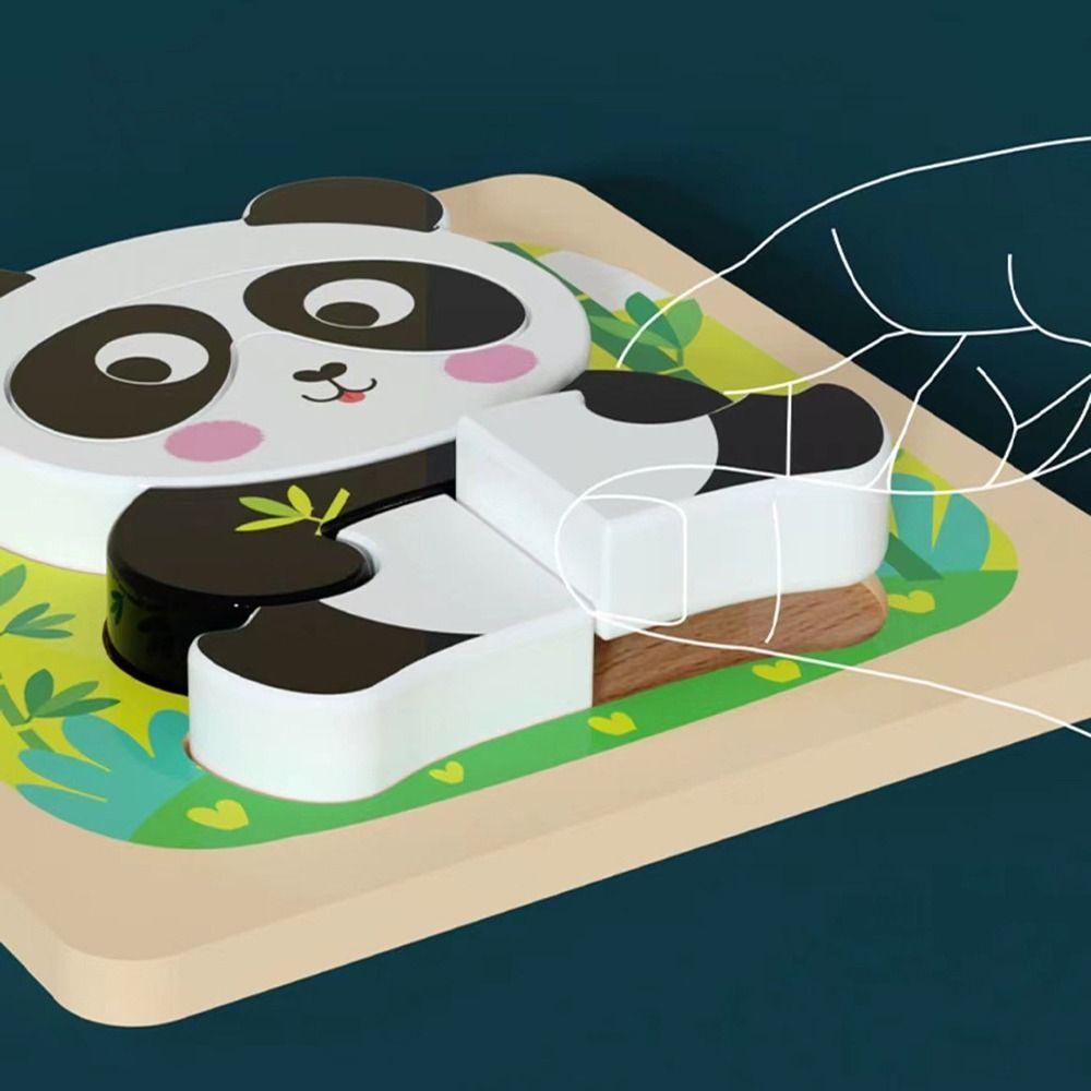 3D Wooden Puzzles Hand Grab Boards Toys Tangram Jigsaw Baby Educational Toys Cartoon Vehicle Animals Puzzles Gify for Toddler