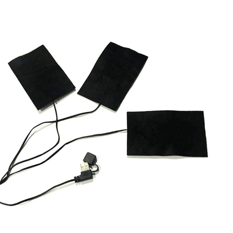USB Heating Pad Electric Cloth Heater Pad Heating  Film Portable Washable 1