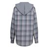 Women Loose Top Plaid Color Block Long Sleeve Casual Ladies  Blouse Coat Shirt Jacket