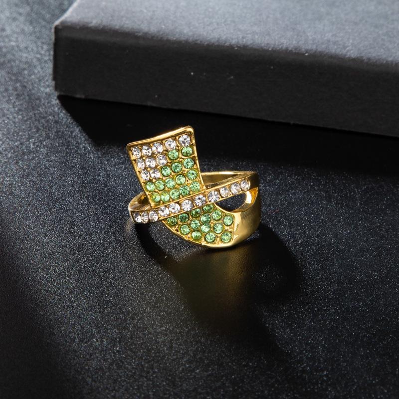 Natural Jade Yellow Jade Gemstone Fashionable Wedding Ring Jewelry
