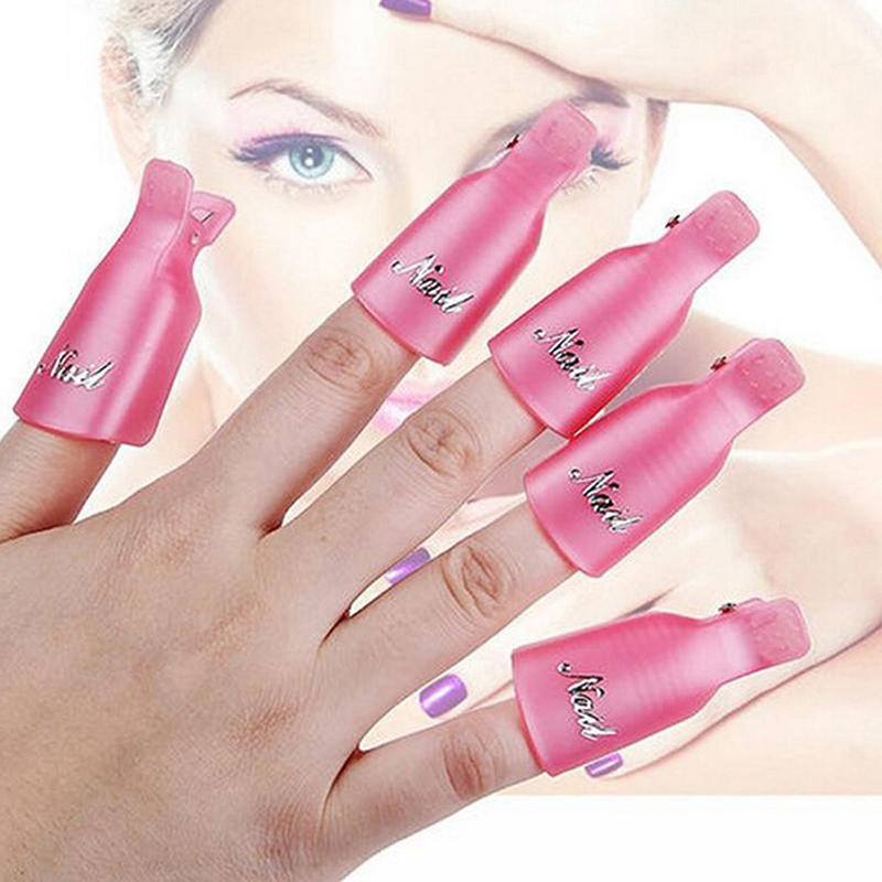 Plastic Nail Soak Off Uv Gel Art Polish Remover Wrap Gelish Clip Cap
