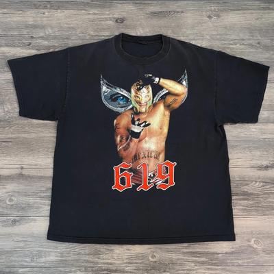 Rey Mysterio ‘619’ Euro Black Cotton T Shirt Unisex T-Shirt