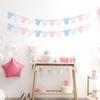 Weysat 2 Pcs Baby Clothes Banner Baby Boys Girls Shower Decorations Pink Blue Bodysuit Clothesline Banner Gender Reveal Birthday Neutral Party Outfit