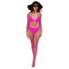 Women Fishnet Mesh Bodystockings Long Sleeve Bodysuit See Through Tights Nightwear Erotic Lingerie Crotchless Jumpsuit