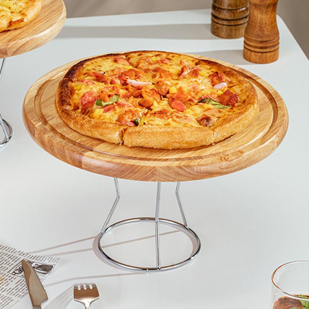 Pizza Pan Riser Stand Cake Round Tabletop Display Rack Food Serving Platter for Fruit