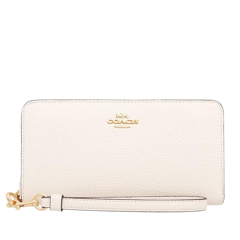 

[coach] Wallet (Long Wallet) FC4451 C4451 Pebble Leather Long Zip Around (with Strap) Ladies [Outlet Item] [Brand] [Parallel Import], #02 chalk