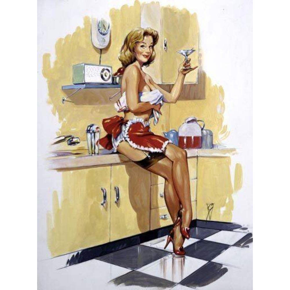 

Pin up girl poster 30x20 cm interior wall art