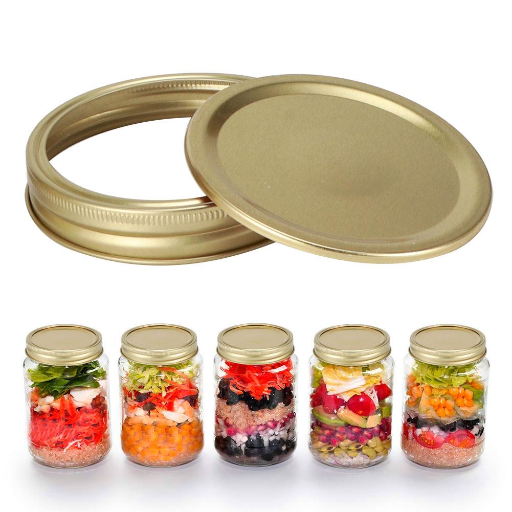 Split‑Type Glass Jar Canning Lids Round Food Container Sealing Cover Kitchen Accessory(10Pcs