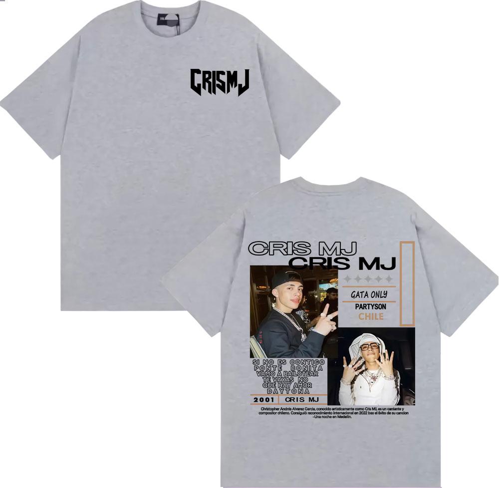 Rapper Cris Mj Album Tour 2026 Graphic Tshirts Unisex Women Vintage 90s Hip Hop Street Tshirt Casual Oversized T Shirt