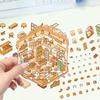 Cartoon Landscape Sticker Bear Bakery Miniature World 3D Hut Unzip DIY Scene Manual Post
