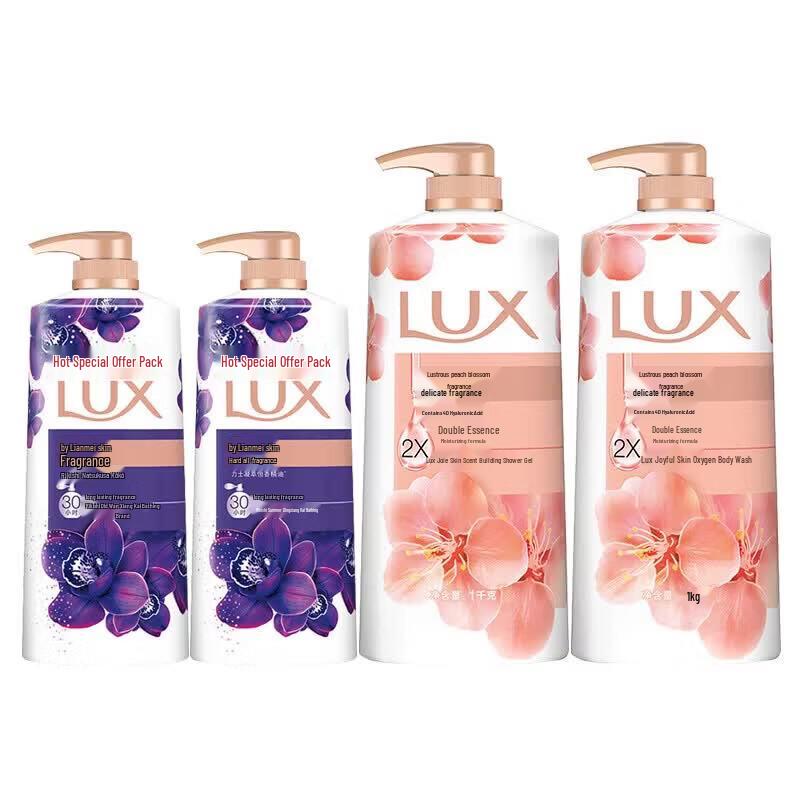 LUX Peach Blossom & Fragrant Lotus Shower Gel Set