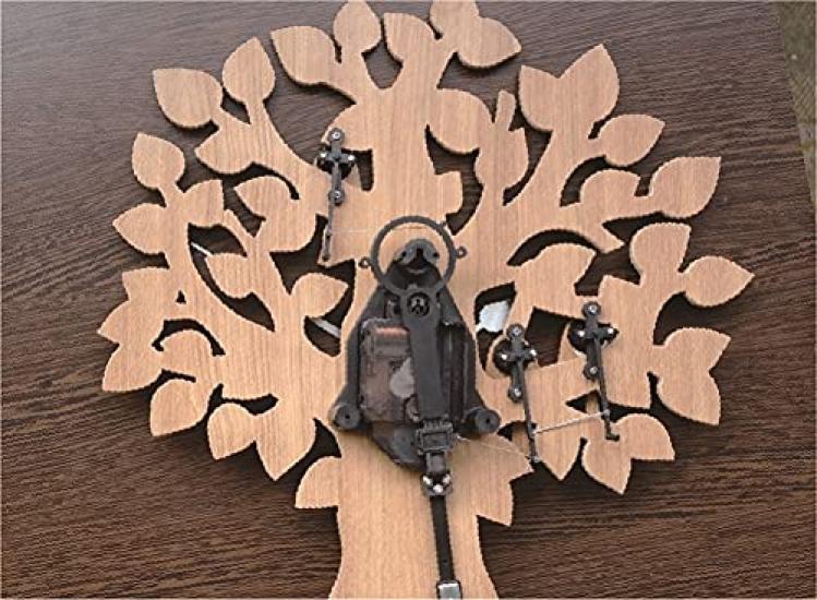 Interform Tururu Wall Bird with Pendulum and Step Movement Clock, CL-9891GN, Design, Wooden,