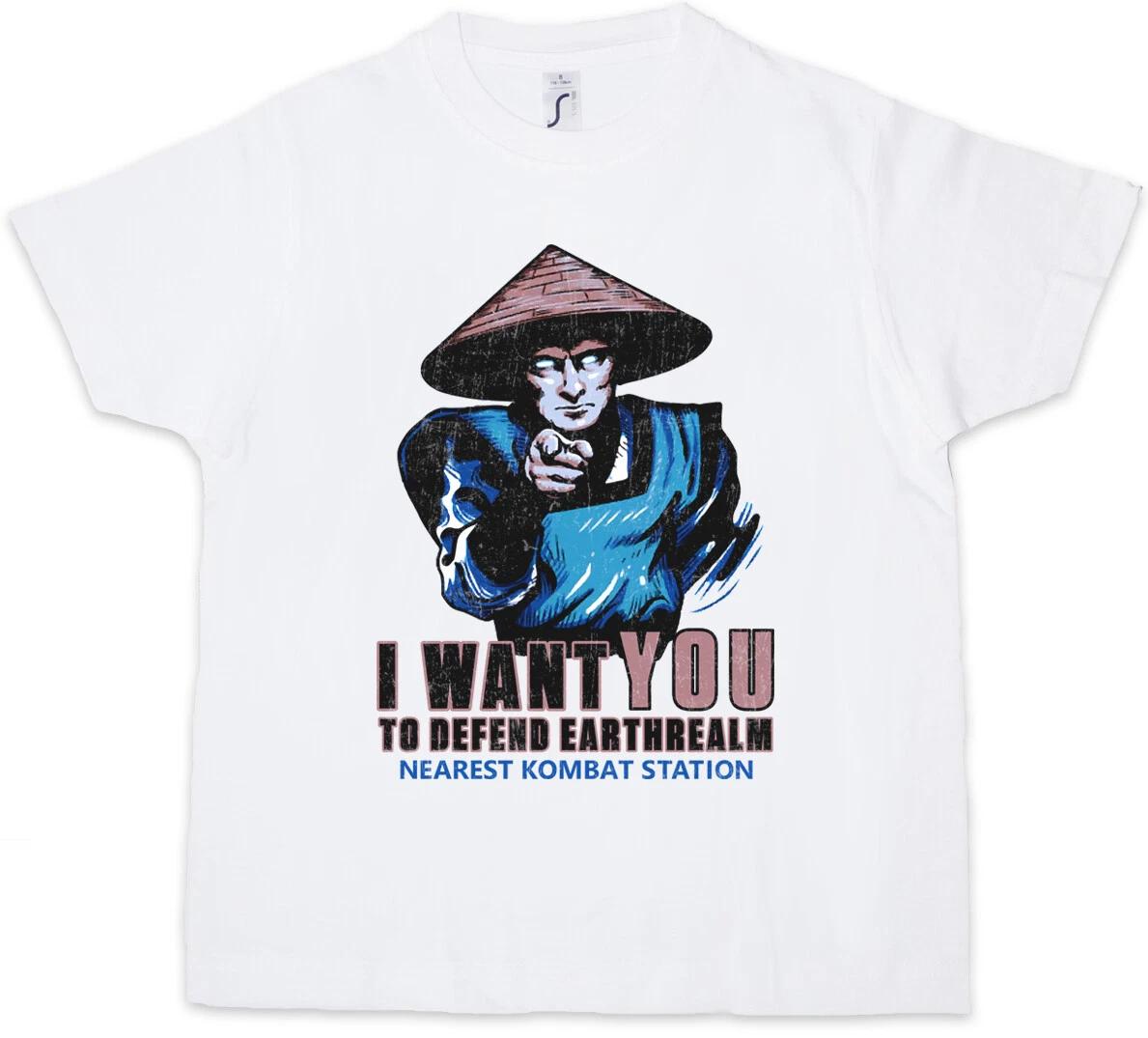I WANT YOU RAIDEN Kids Boys kids boys T-Shirt Earthrealm Liu Kang Mortal Nerd Kombat 100