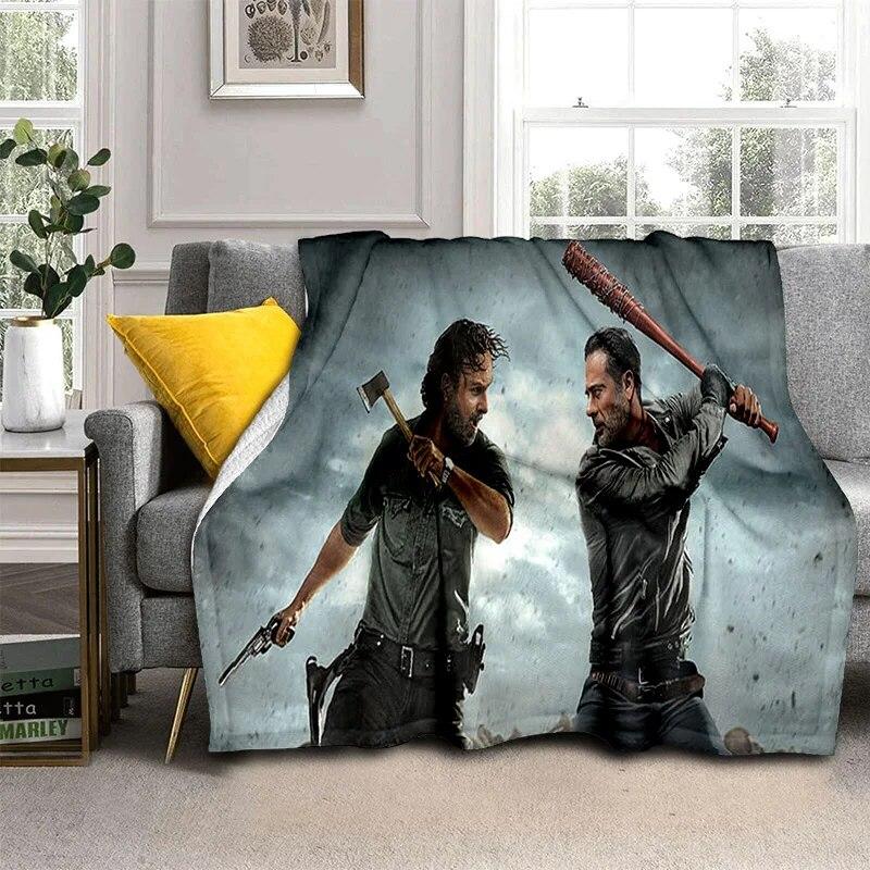 3D Horror TV The Walking Dead TWD Blanket,Soft Throw Blanket for Home Bedroom Bed Sofa Picnic Travel Office Cover Blanket Kids