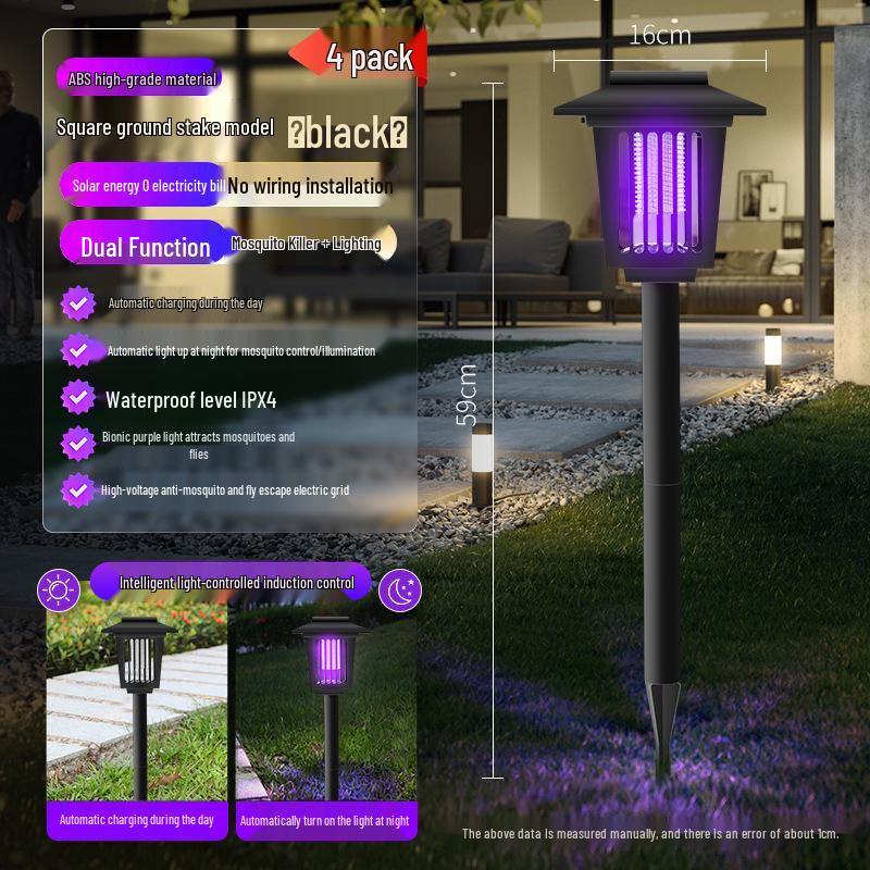Waterproof Outdoor Solar Mosquito & Insect Killer Lamp for Gardens and Lawns