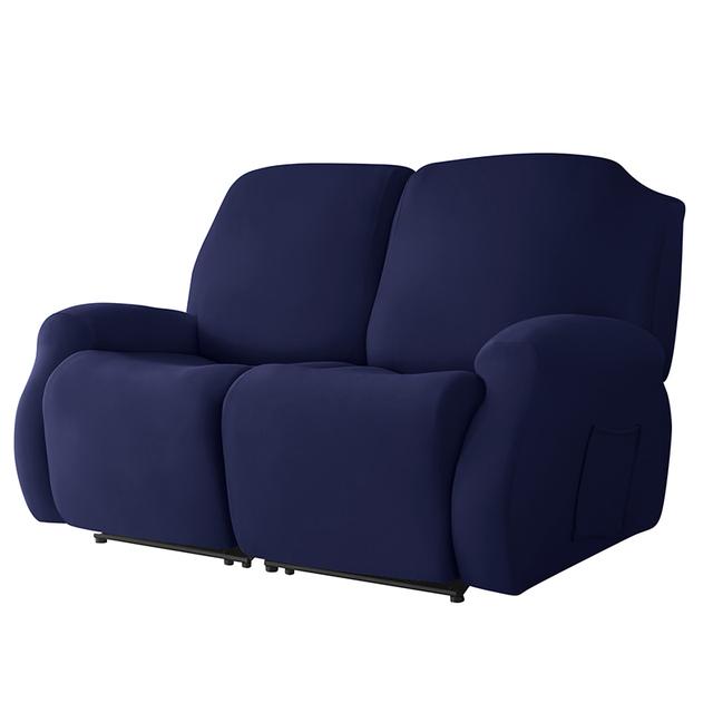1 /2 /3 /4 Seat Recliner Sofa Cover Stretch Reclining Sofa Cover For Living Room Soft Solid Color Armchair Covers Washable 4 Pieces