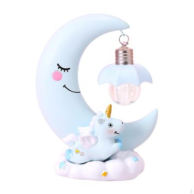 Night Light LED Bedside Lamp Resin Statue Figurine for Office