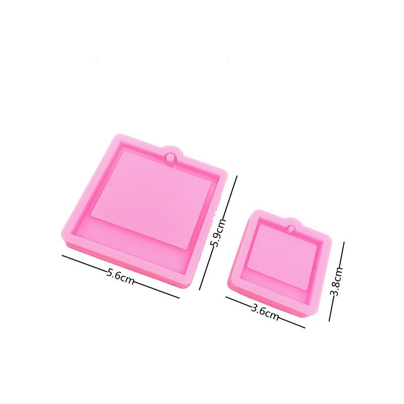 Photo Frame Epoxy Resin Keychain Mold Cat Dog Tag Pendant Silicone Mould For DIY Casting Crafts Jewelry Making Accessories
