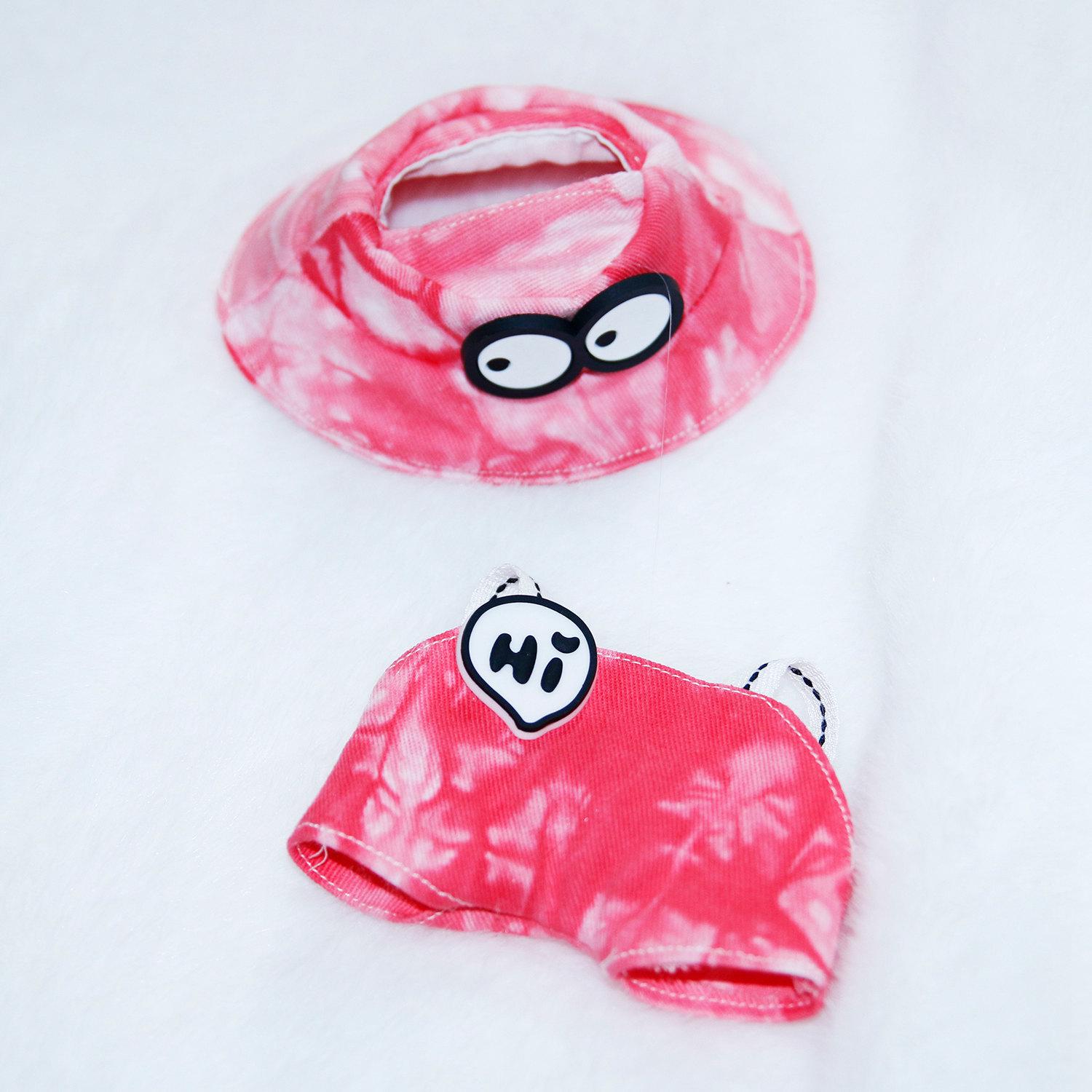 Cute Doll Clothes Pendant for 17cm Dolls - Dress-Up Overalls Collection Fits 17cm Plush Pendant (Doll not included)