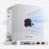 PULWTOP 8 in 1 USB C Hub for Mac Mini Pro 2024 Stand Vertical 1 x Gen 2 2 x 1 x Audio 1 x Card Capacity Expansion with PCIe SSD Slot Not M4/M4