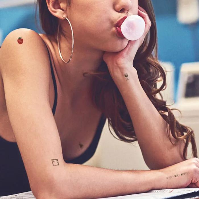 

S27 - Нужно больше кофе - Мини-тату-наклейки с уникальным дизайном