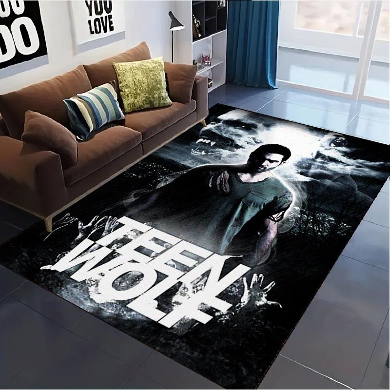 Teen Wolf Carpet Rug for Living Room Bedroom Home Sofa Decoration,Kids play Non-slip Floor Mat