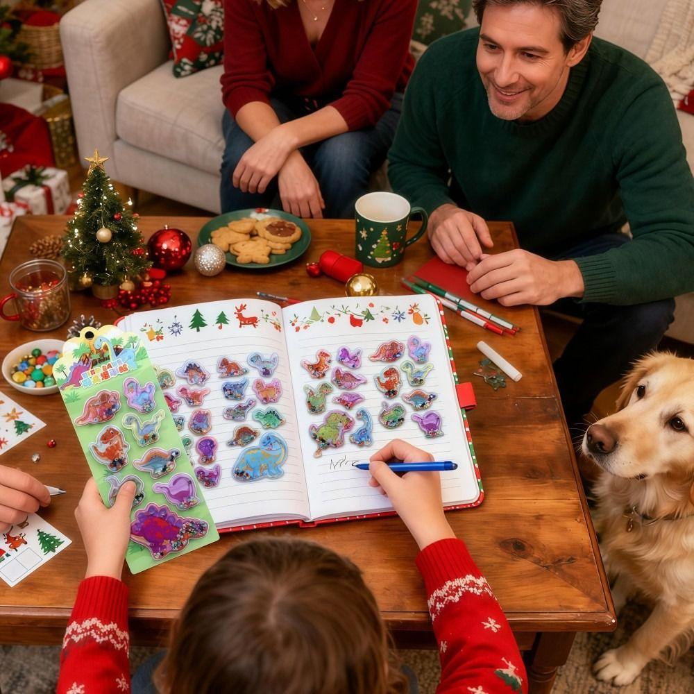 Cute Cartoon Sparkly Dino Decor Decals Childrens Reward Stickers  DIY Crafts