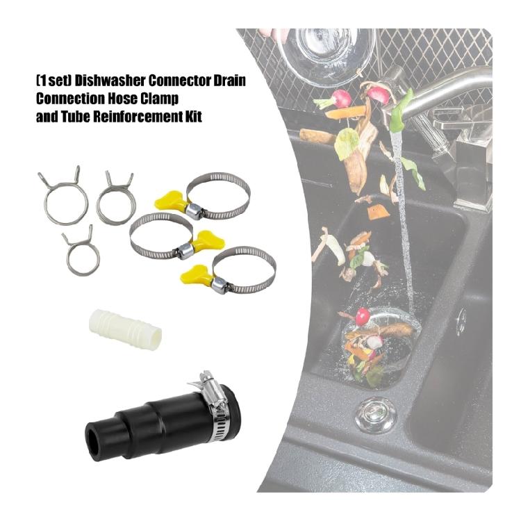 Dishwasher Drain Tube Connection Kit Garbage Disposal Dishwasher Connector with Inlet Connector and Clamps Enduring