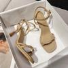 Fashion 2025 Summer Style New Buckle Strap Square Toe Sandals Thin Heels Fashion Clip Toe Women Heels Sandals Slingback Sexy Pumps
