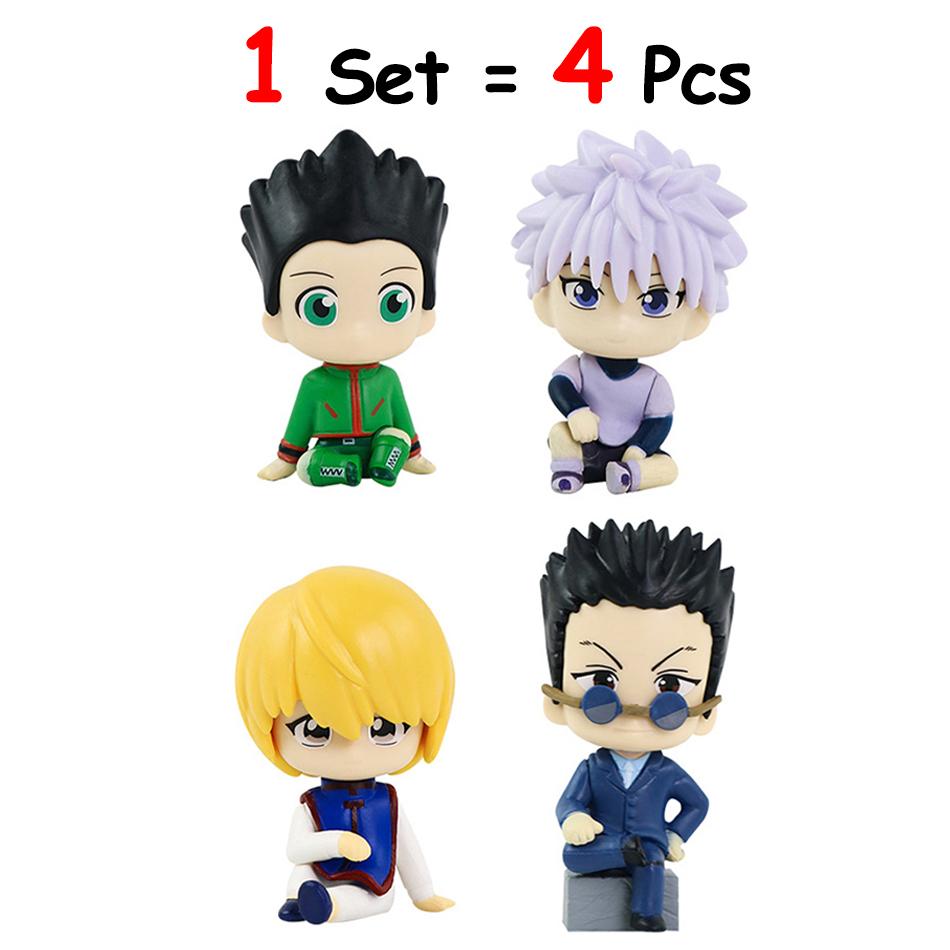 9cm Version Hunter Gon Freecss Anime Figure Alluka Zoldyck Action Chrollo Lucilfer/Kurapika Figurine Model Toy Q x Poseable Articulated Scale Detailed