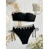 Women Bikini Set New Sexy Shell Starfish Push Up Drawstring Side High Waist Beach Swimsuit 2 Pieces Set