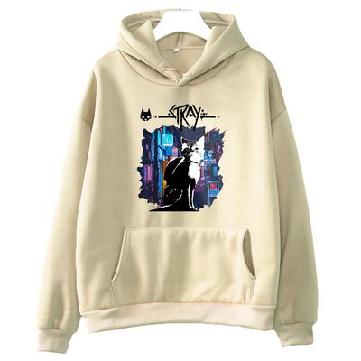 Huskatt Hoodie Het Spel Grafiskt Tryck Tecknade Tröjor Dam/Herr Casual Höst/Vinter Tröjor Kawaii Tjejer Harajuku