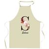Tablier De Cuisine - Selena Lettre - Coton Résistant - Impression Durable (France) - Liens Ajustables