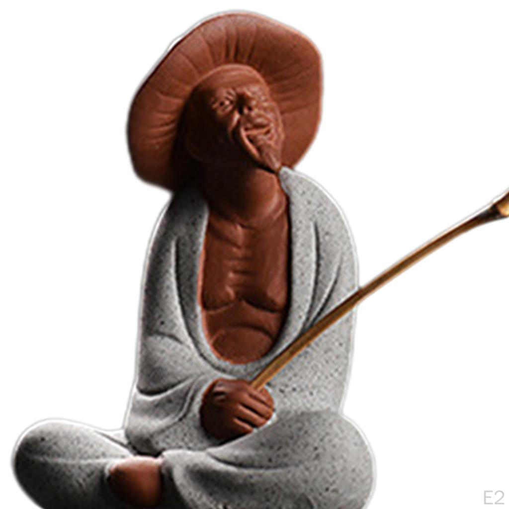 Statue Figurine Tea Ornament Accessories Ceramic Sculpture Decoration Gift for Tearoom Children's