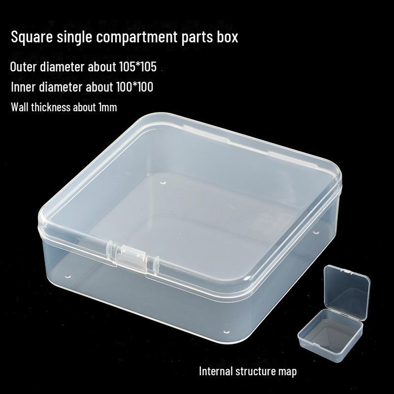 Scatola Portaoggetti Quadrata in Plastica Trasparente per Gioielli per Unghie e Orecchini