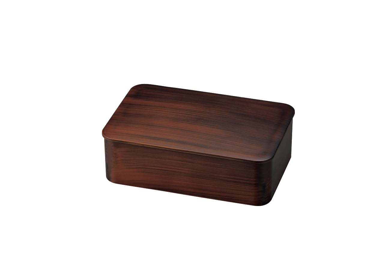 

Tatsumiya Lunch Lunch Tochigi Wood 30468 Wood-grained Box, One-tier Box, Grain, 600cm,