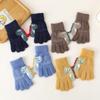 Warm Winter Dinosaur Gloves Thicken Knitted Gloves Cute Kids Full Finger Mittens  Children