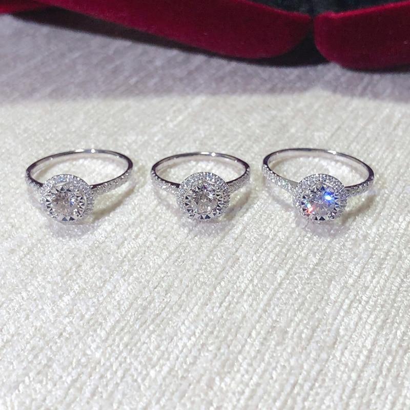 Brilliant Wedding Rings with AAA White Cubic Zirconia Proposal Engagement Rings for Women Timeless Style Classic Jewelry