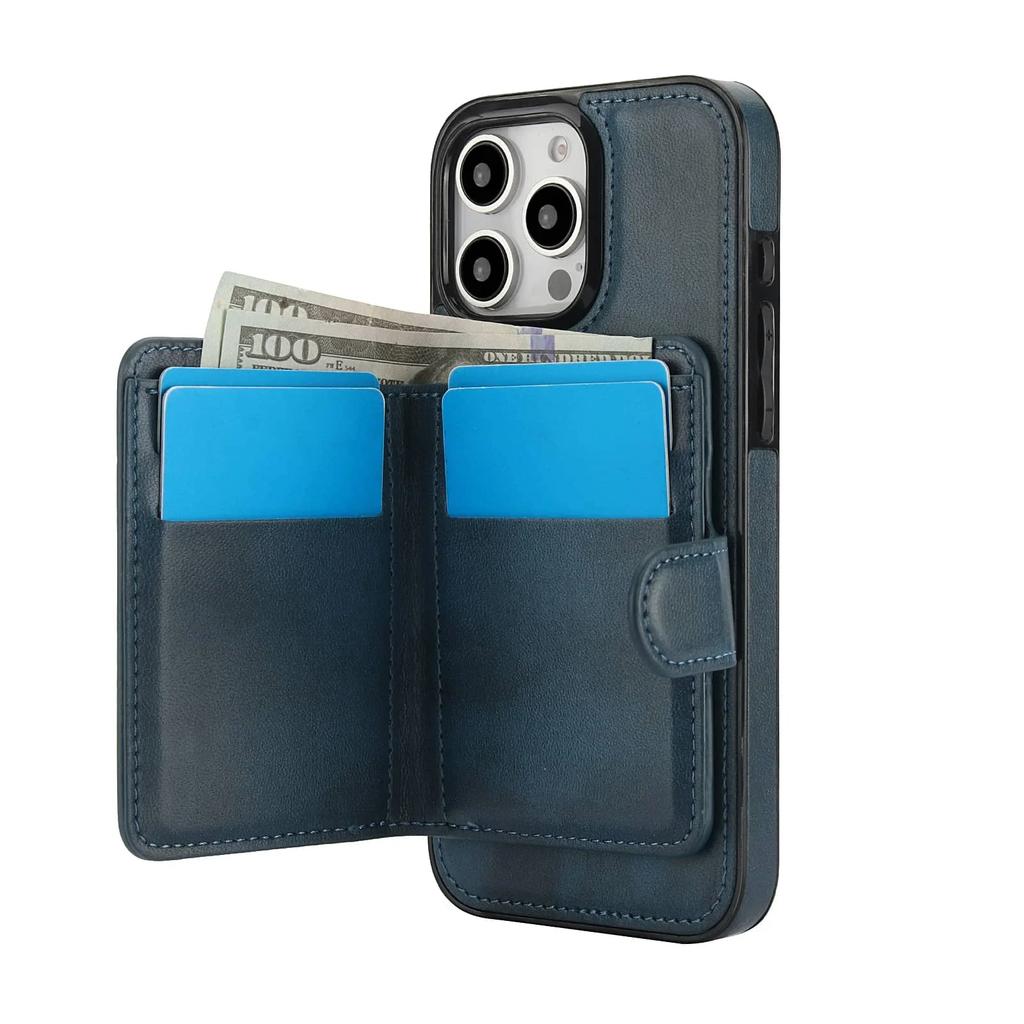 Wallet Case for iPhone 16/15/14/13/12/11 Pro Max Mini 7 8 SE Compatible with Magnetic, Detachable Magnetic Case with Card Holder