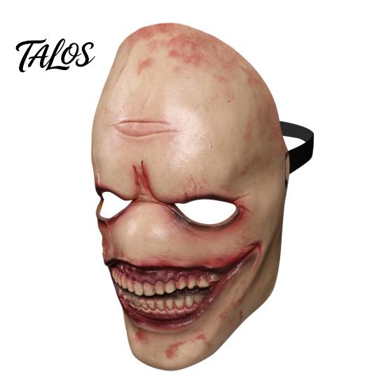 Adult Latex Mask Halloween Smiling Clown for Men, Scary Toothy Flexible Fit Horror Mask, Masquerade Party Cosplay Haunted House