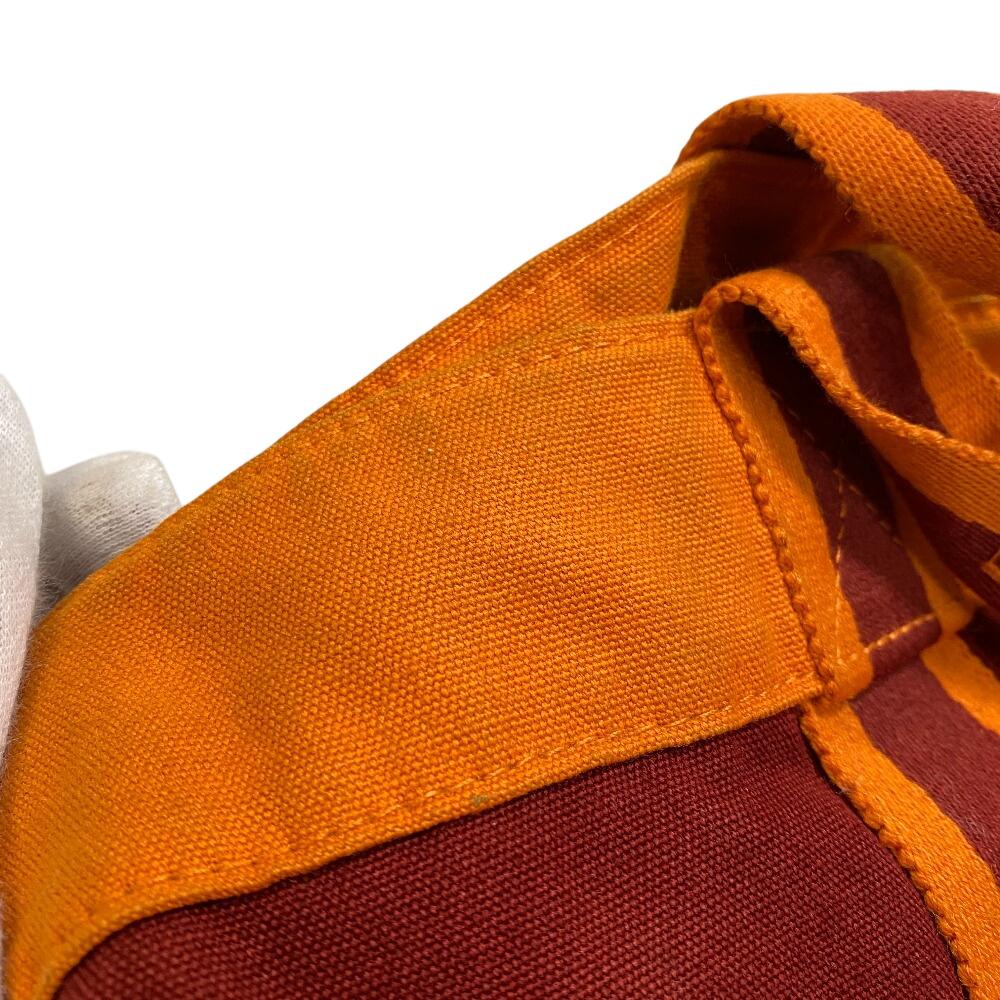 Hermes Hawaii French Festival Limited 2002 Fool Toe Canvas Fool ToeMM Tote Bag Orange Canvas Unisex Used