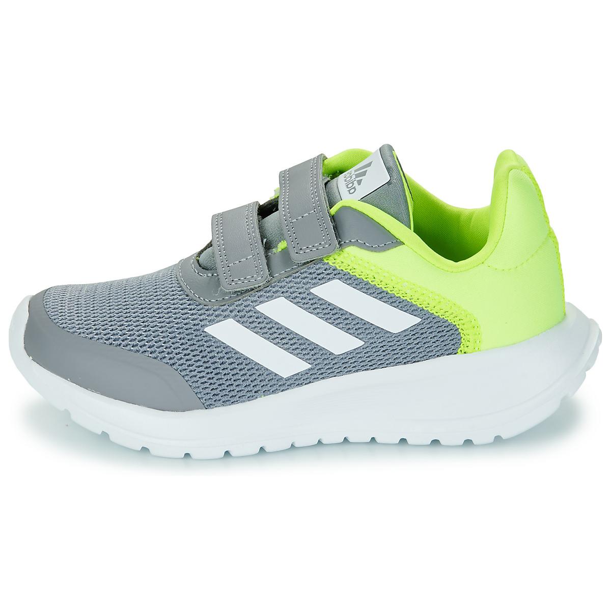 

New Adidas TENSAUR Anti Slip Wear Resistant Low Top Running Shoes Gray Green Kids IG1239 28
