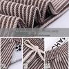 High Waist Pinstripe Wool Wide Leg Pants for Petite Women - Korean Style, Brown, Fall/Winter