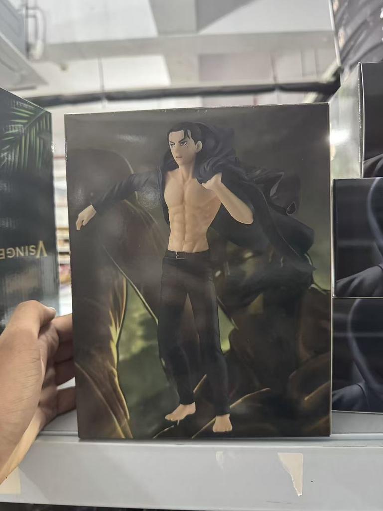 Figura de 15CM de Eren Yeager Attack On Titan Anime Modelo de Animação Cool Brinquedo Coleção de Presentes Ornamentos Obras de Arte PVC Eren Yeager