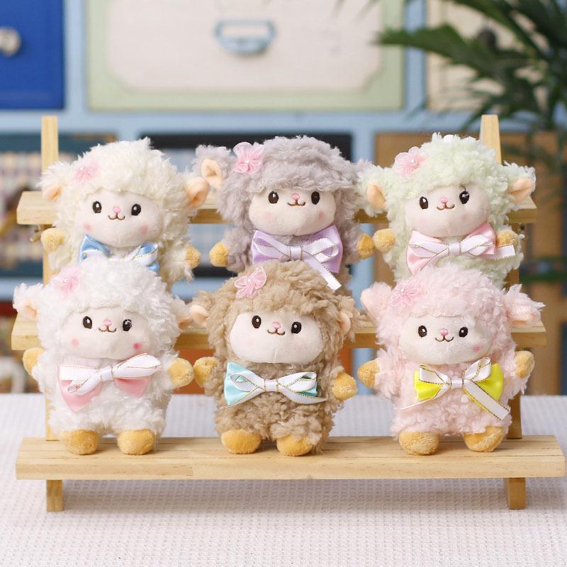 Fluffy Sheep Plush Keychain Cute Soft Furry Charm for Luggage Decor Kids Christmas Holiday Souvenir Gifts
