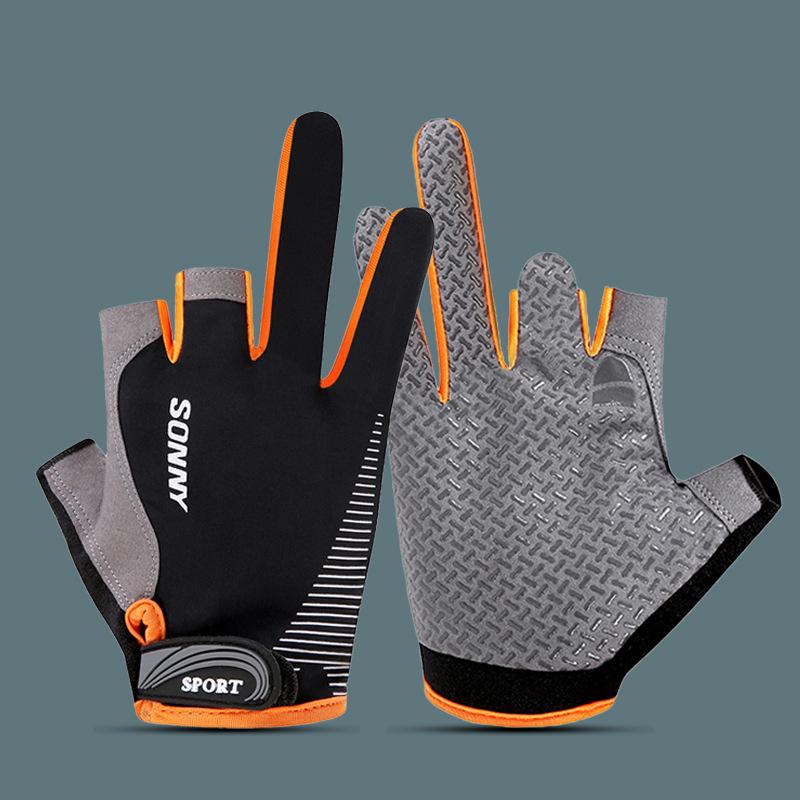 Summer Non-Slip, Cut-Resistant, Three-Fingerless Fishing Gloves for Lure & Rock Fishing