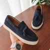 Fashion Leisure Walk Men‘s Slip On Loafers Cow Suede Leather Casual Shoes Outdoor Lazy Shoes Classic Elegantes Driving Shoes Moccasins